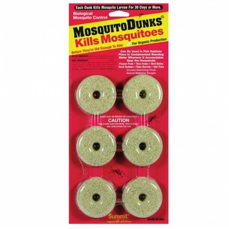 Summit Chemical Summit Chemical Company MSD11012 Summit Mosquito Dunks 6-cd B.t. Var. Israelensis MSD11012